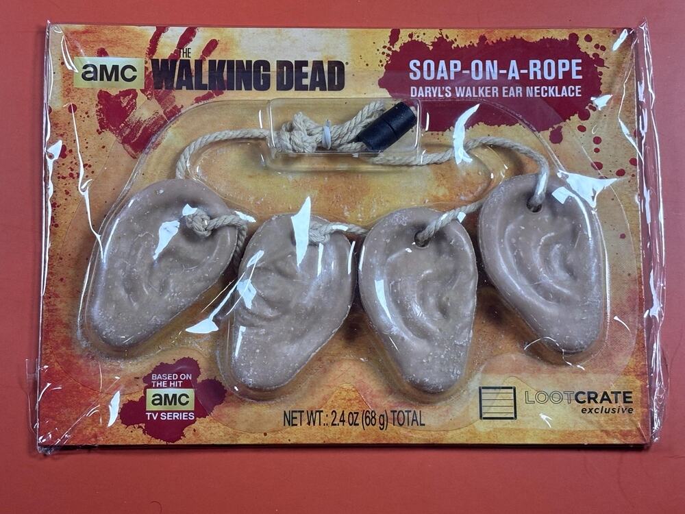 AMC The Walking Dead Lootcrate Exclusive Daryl's Walker Ear Necklace Soap New